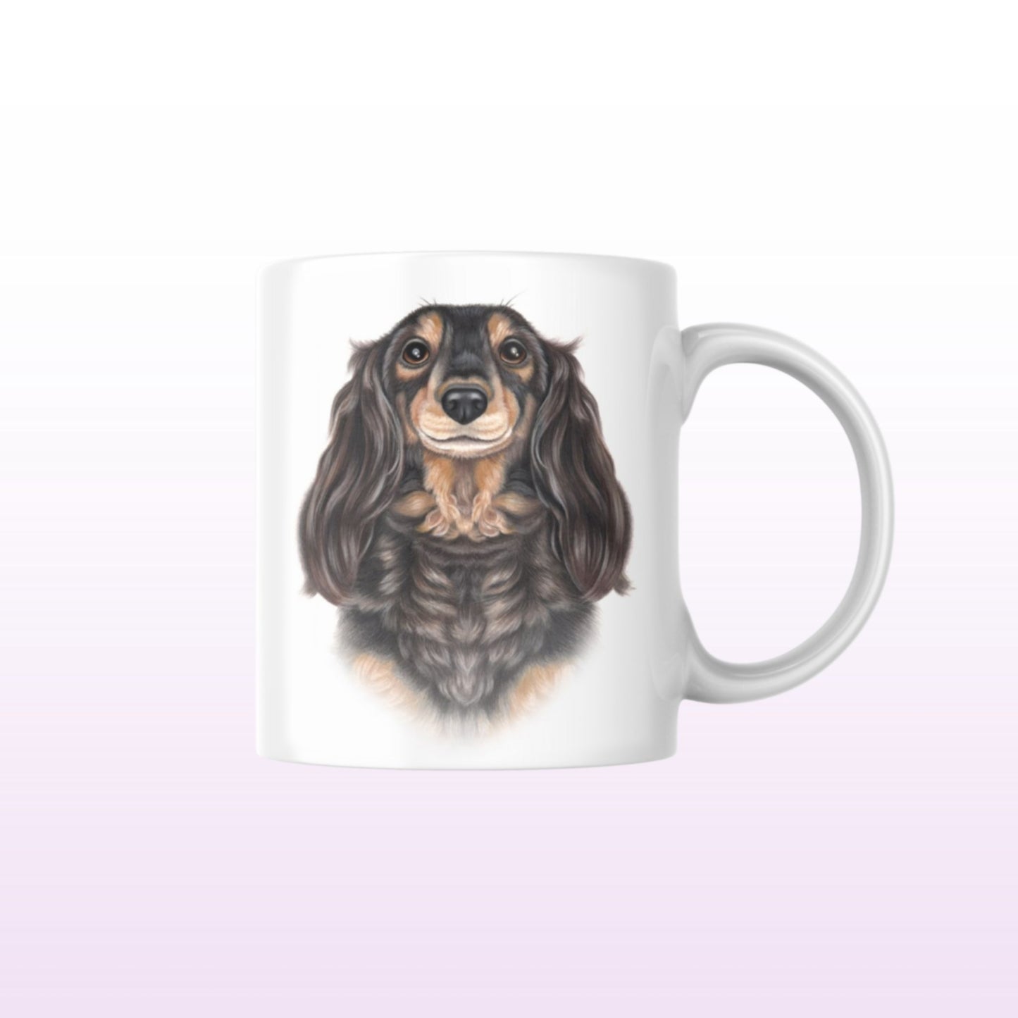 Mäyräkoira Musta Pitkäkarvainen -Muki (Koirarodut) - ArtByAnnaK