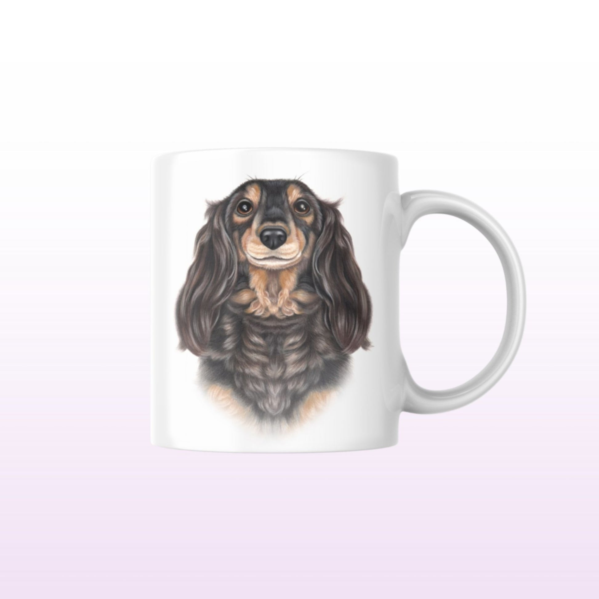 Mäyräkoira Musta Pitkäkarvainen -Muki (Koirarodut) - ArtByAnnaK