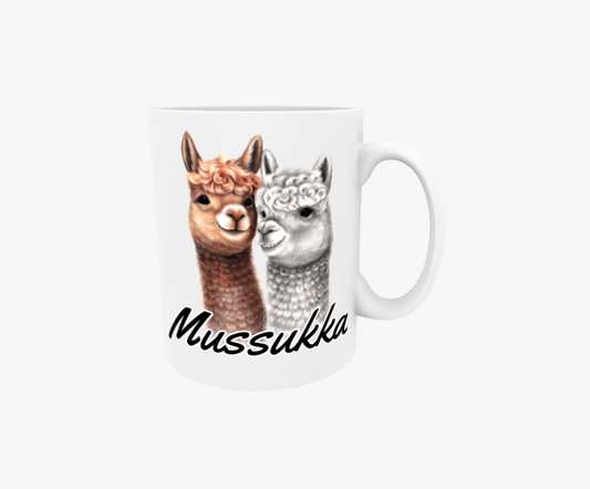 Mussukka / Alpakkapari / Laamapari -Tekstimuki