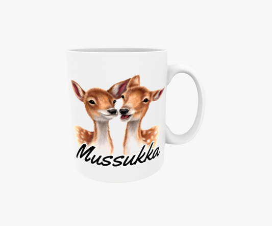 Mussukka / Hjortpar - Textmugg