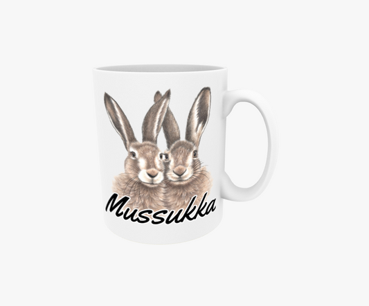 Mussukka / Brunt kaninpar - Textmugg