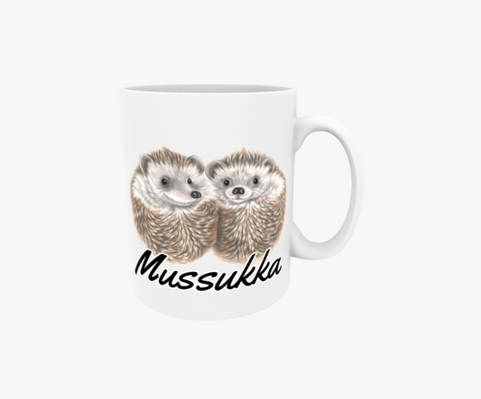 Mussukka / Igelkottungar - Textmugg