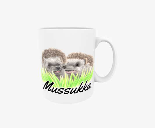 Mussukka / Igelkottar i gräset - Textmugg