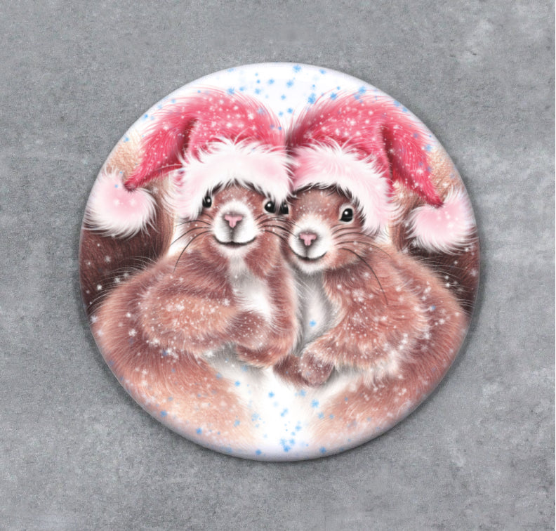 Oravapari Joulu -Nappi (Orava)