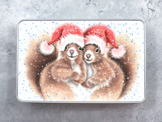 Oravapari Joulu -Peltirasia (Orava)