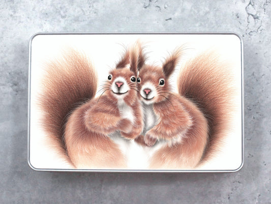Squirrel Pair - Tin Box