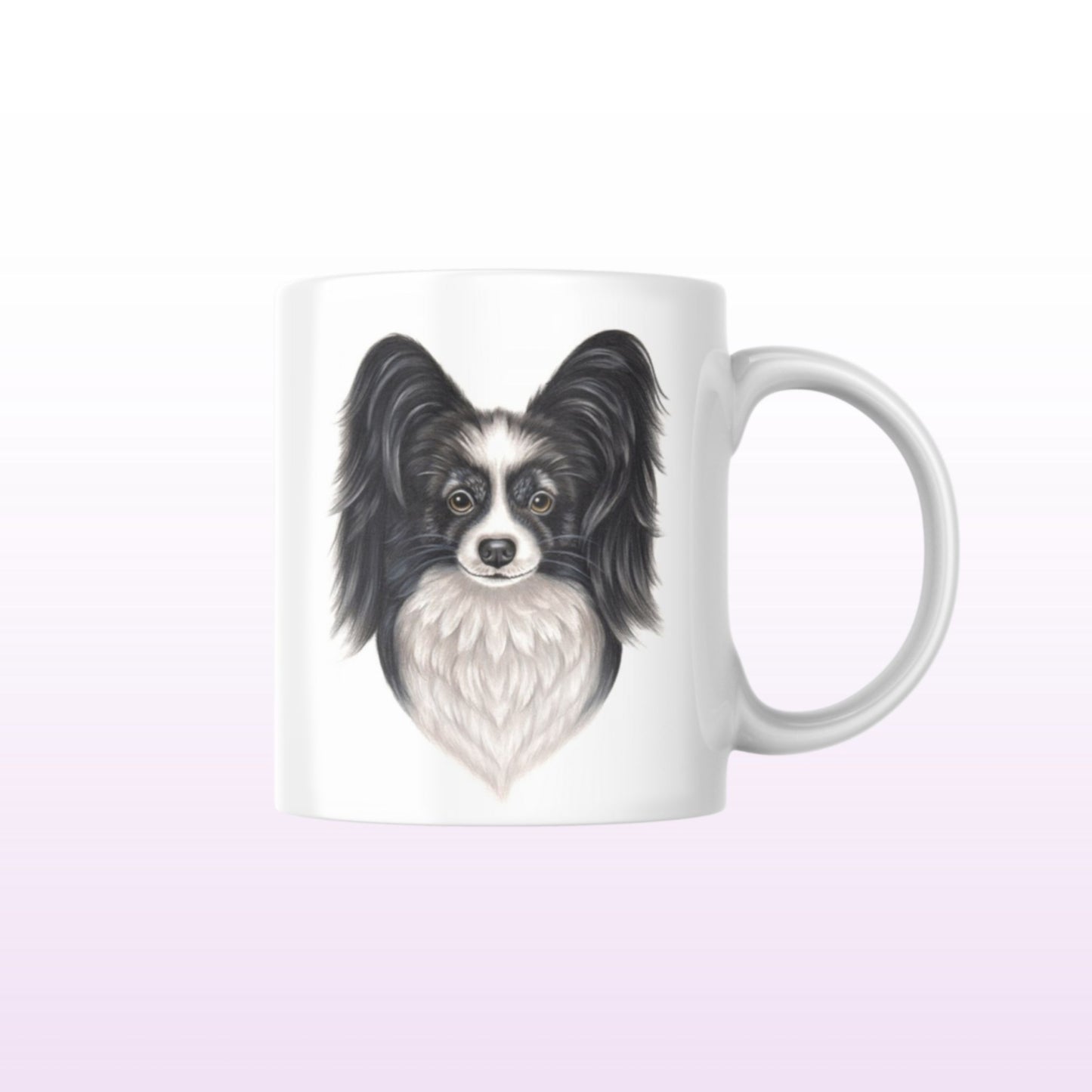 Perhoskoira Mustavalkoinen Papillon -Muki (Koirarodut) - ArtByAnnaK