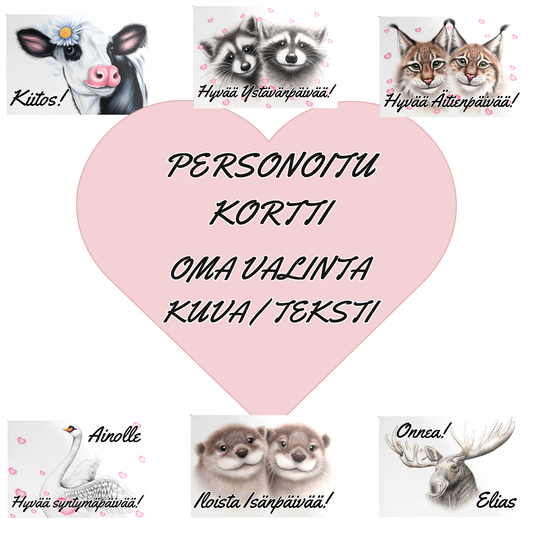Personoitu kortti (vaakamalli)