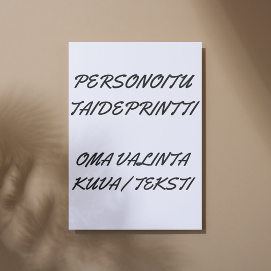 Personoitu taideprintti (pystymalli)