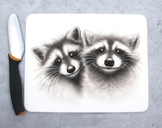 Raccoon Couple -Cutting Board (Raccoon)