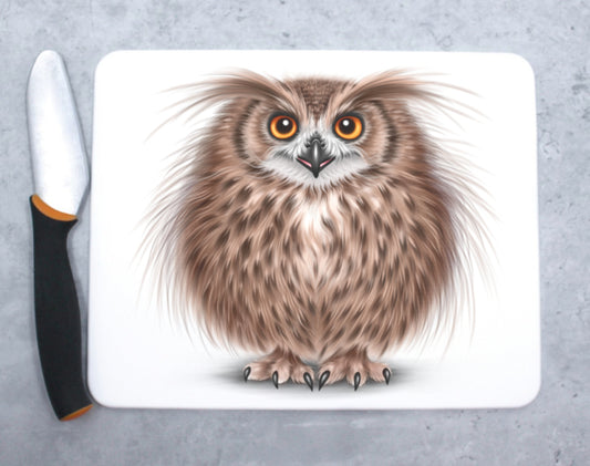 Pöllö -Leikkuulauta - ArtByAnnaK