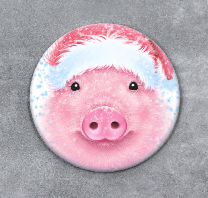 Possu Joulu -Nappi (Sika)