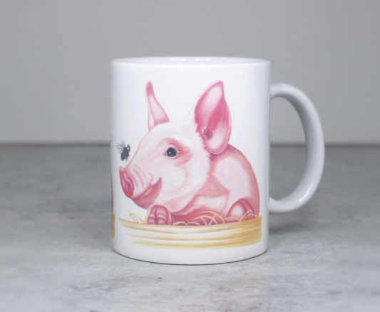 Possu ja Kärpänen -Muki (Sika) - ArtByAnnaK
