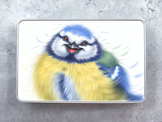 Lintu -Peltirasia (Sinitiainen) - ArtByAnnaK
