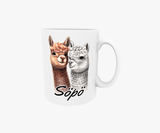 Söpö / Alpakkapari / Laamapari -Tekstimuki