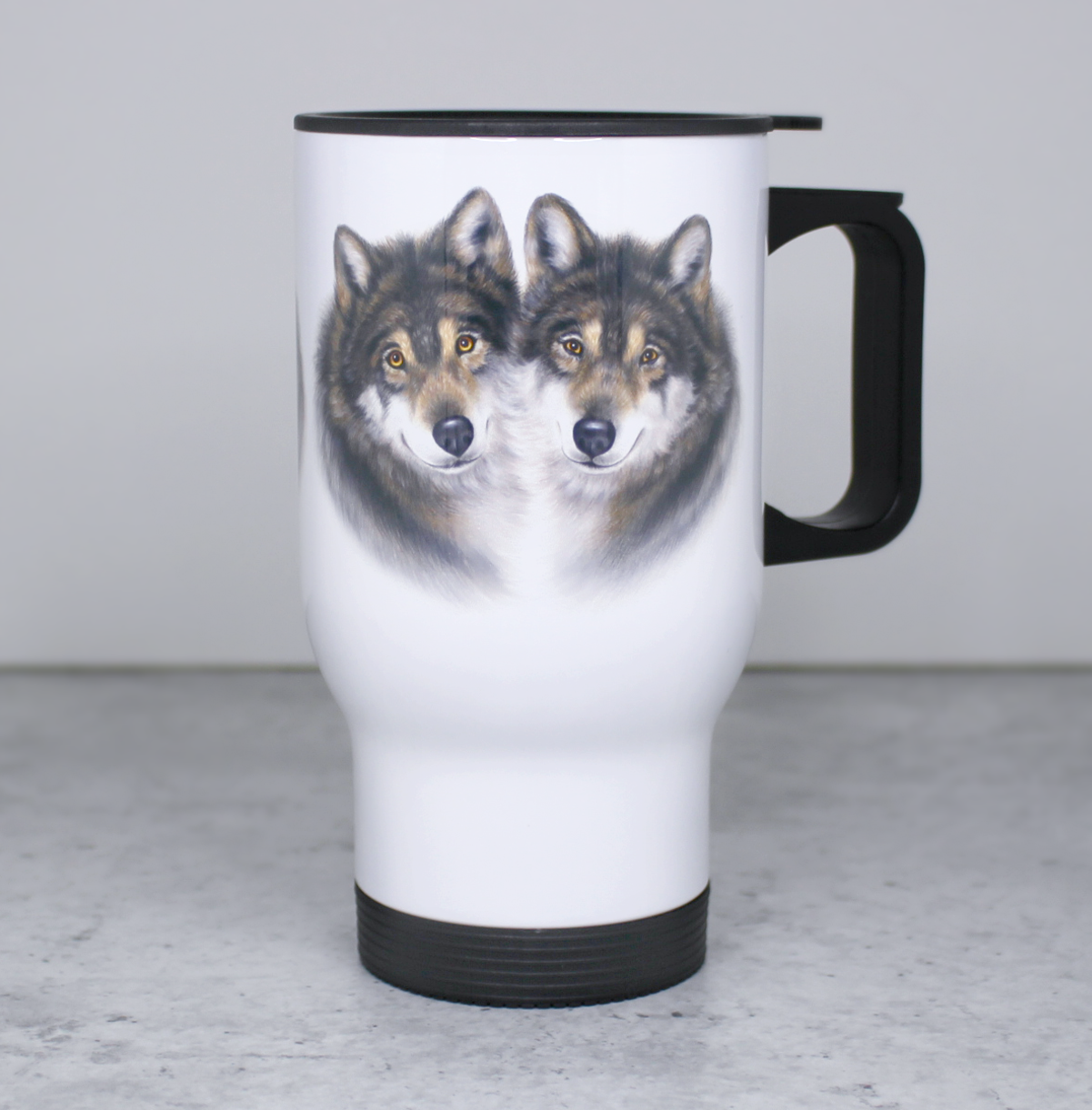 Wolf Couple -Thermos Mug