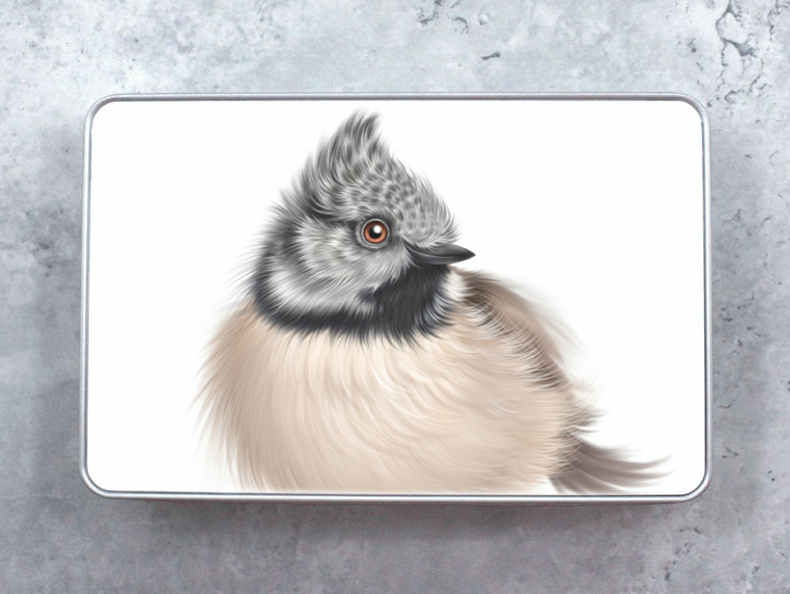 Lintu -Peltirasia (Töyhtötiainen) - ArtByAnnaK
