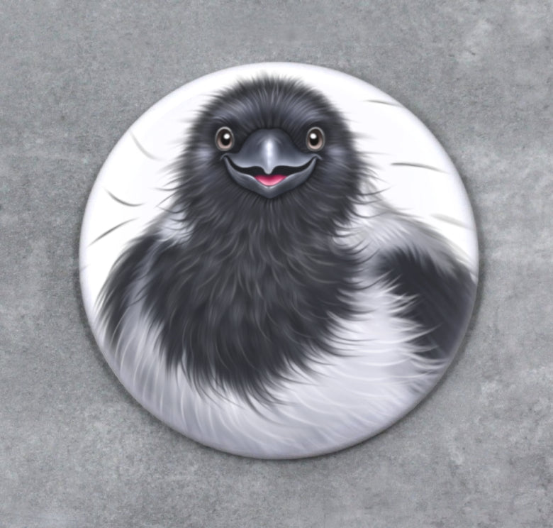 Lintu -Nappi (Varis) - ArtByAnnaK