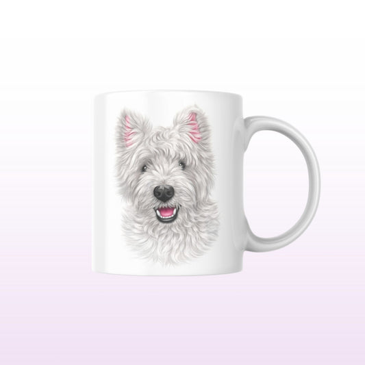 Westie Valkoinen Länsiylämaanterrieri -Muki (Koirarodut) - ArtByAnnaK