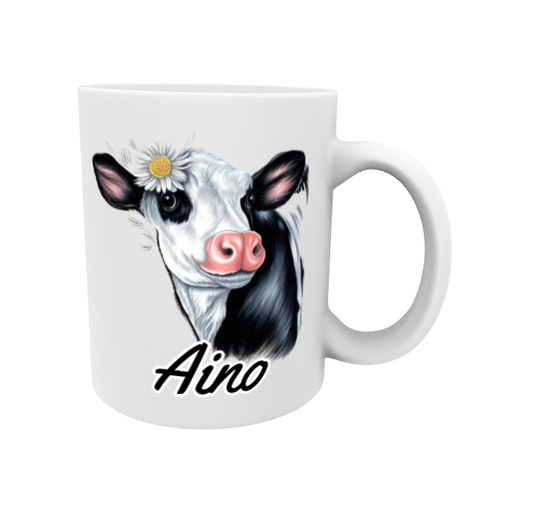 Aino / Svartvit Ko - Namnmugg
