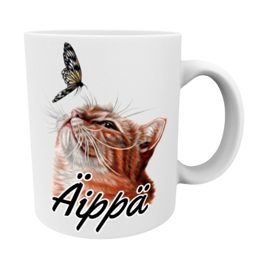 Äippä / Kissa ja Perhonen -Muki