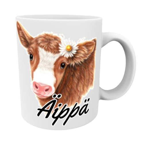 Äippä / Lehmä Ruskea -Muki
