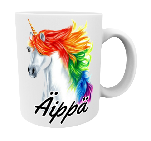 Mommy / Unicorn Rainbow Mug