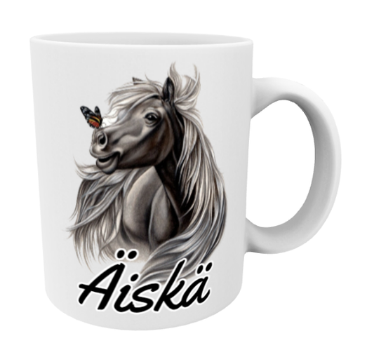 Äiskä / Hevonen ja Perhonen -Muki