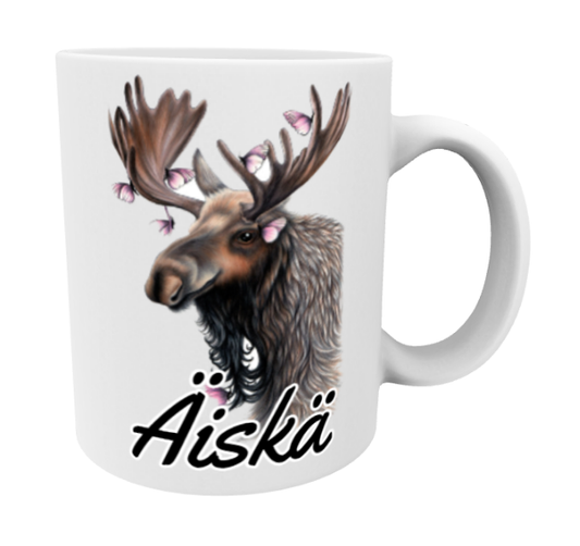 Äiskä / Hirvi ja Perhoset -Muki