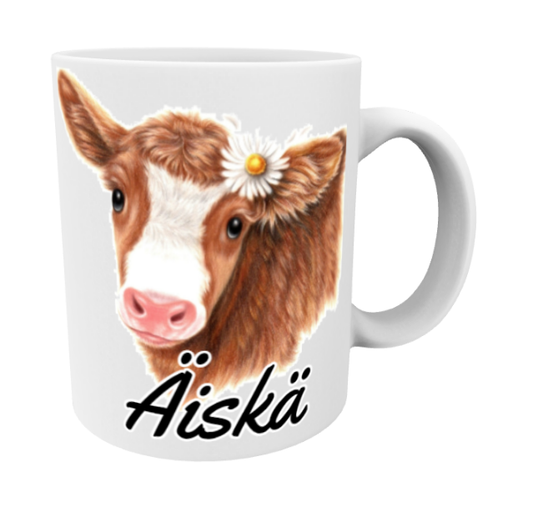 Äiskä / Lehmä Ruskea -Muki