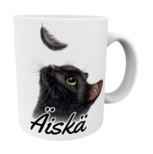Äiskä / Mustasulkakissa -Muki