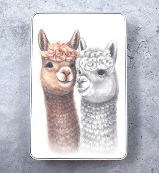 Alpaca couple / Llama couple - Tin box (Llama)