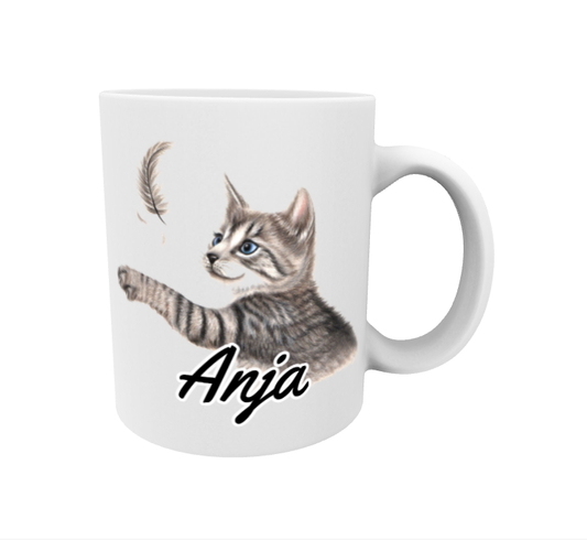 Anja / Harmaa Kissa ja Sulka -Muki