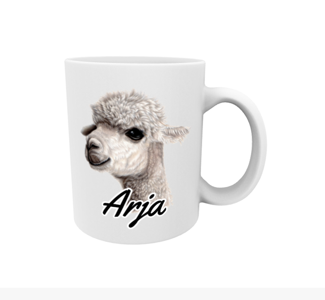 Arja / Alpakka / Laama -Muki - ArtByAnnaK