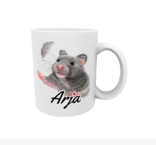Arja / Mouse and Feather Mug