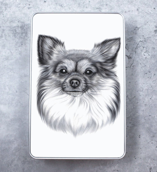 Chihuahua Longhair - Tin Box (Dog Breeds)
