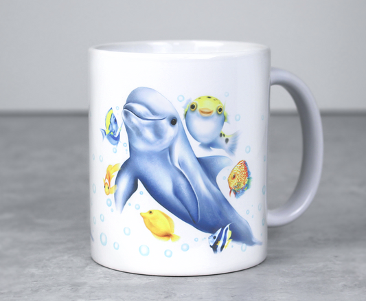 Delfin- och fiskmugg (fiskmugg) 