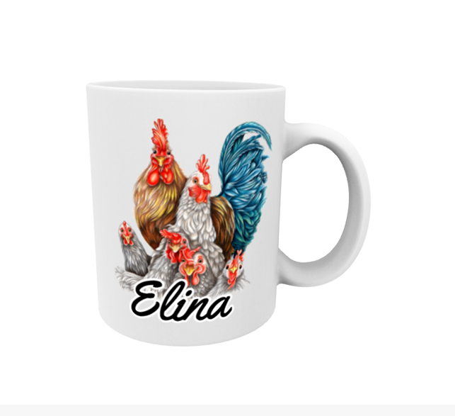 Elina / Chicken Family Mug