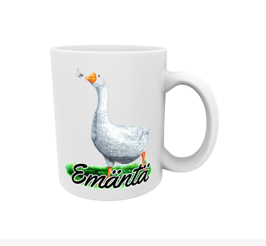 Mugg med gås och fjäril