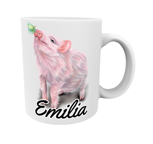 Emilia / Pig and Butterfly Mug