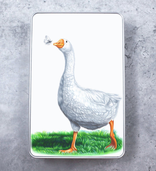 Goose and Butterfly Tin Box