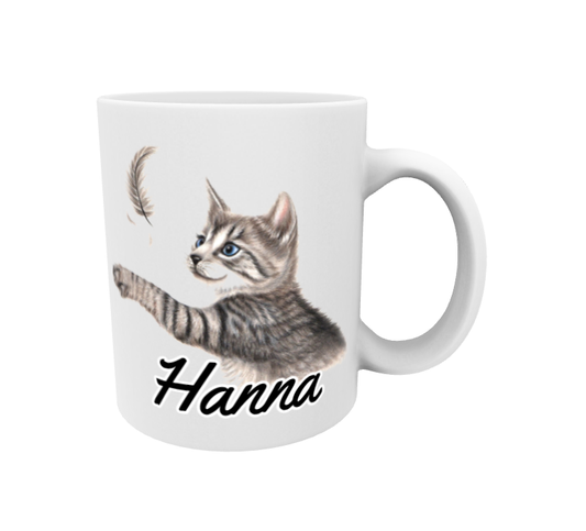 Hanna / Harmaa Kissa ja Sulka -Muki