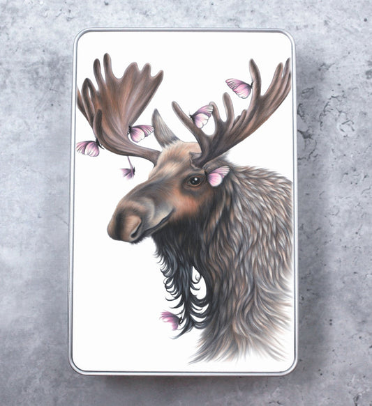 Deer and Butterflies Tin Box