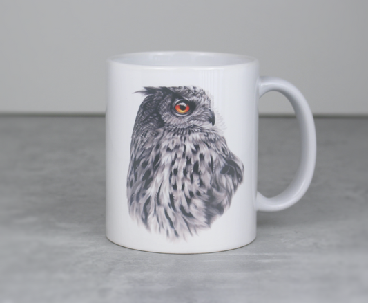 Huuhkaja Harmaa -Muki (Pöllö) - ArtByAnnaK