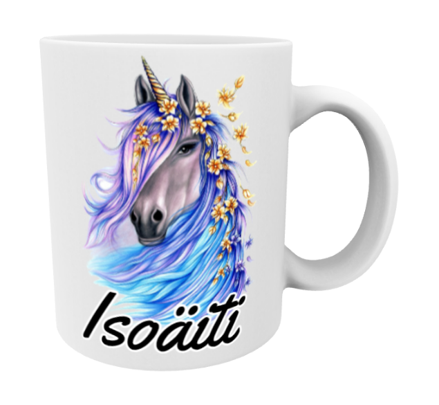 Mormor / Enhörning Blå Mugg