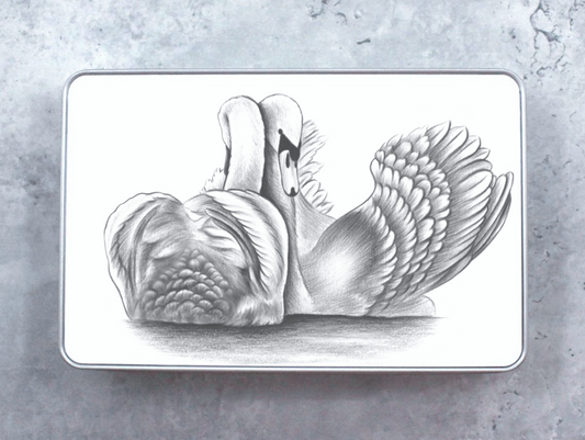 Swan Pair - Tin Box (Bird, Love)