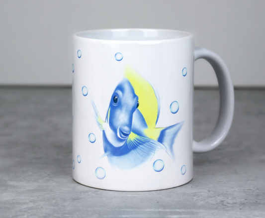 Blå fiskmugg 