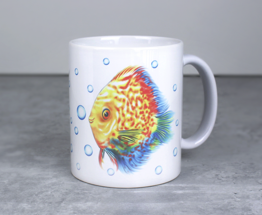 Färgglad fiskmugg 