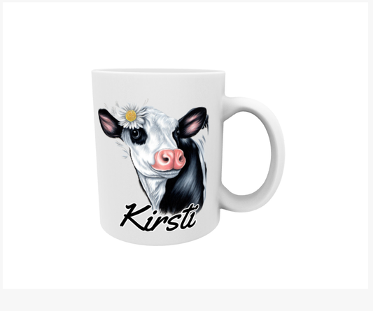 Kirsti / Svartvit Ko - Namnmugg