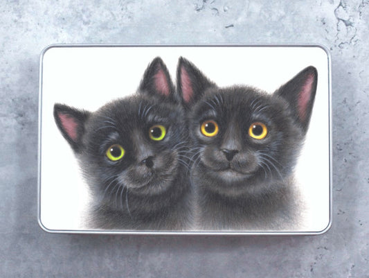 Black Cat Pair - Tin Box (Kitten)
